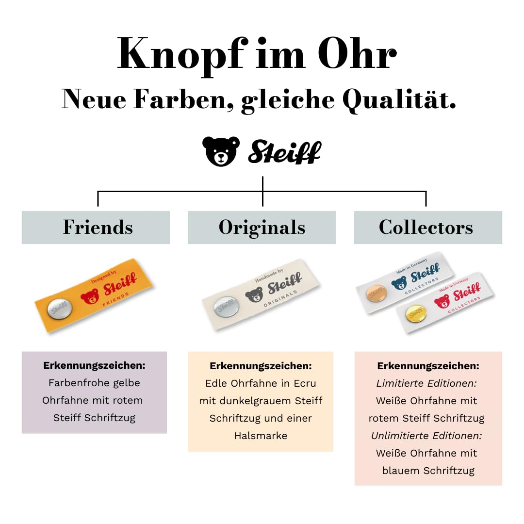 Steiff Kuscheltier Schlaf-gut-Bär, Süßes Stofftier, Jungen, Mädchen & Babys ab 0 Monaten, Friends, Plüschtier