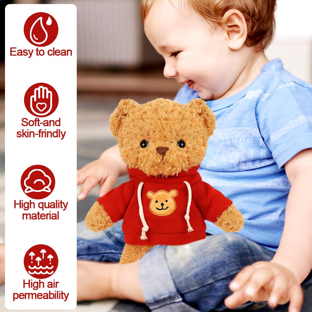 Teddybär Khaki 30cm, Stofftier Teddy, Kuscheltier Bär aus Plüsch, zum Kuscheln und Spielen für Babys & Kinder