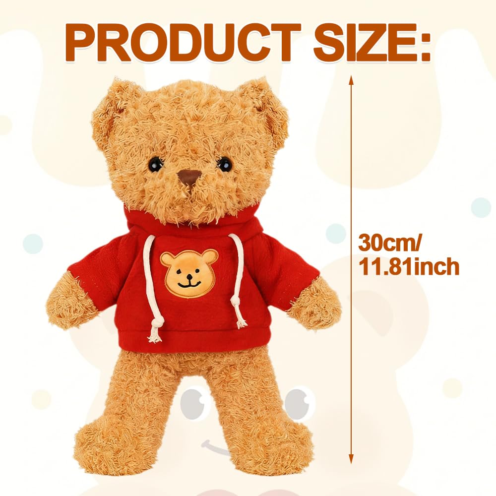 Teddybär Khaki 30cm, Stofftier Teddy, Kuscheltier Bär aus Plüsch, zum Kuscheln und Spielen für Babys & Kinder