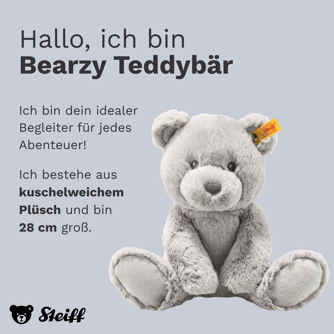 Steiff Kuscheltier Bearzy Teddybär, Süßes Stofftier, Jungen, Mädchen & Babys ab 0 Monaten, Friends, Plüschtier 28 cm
