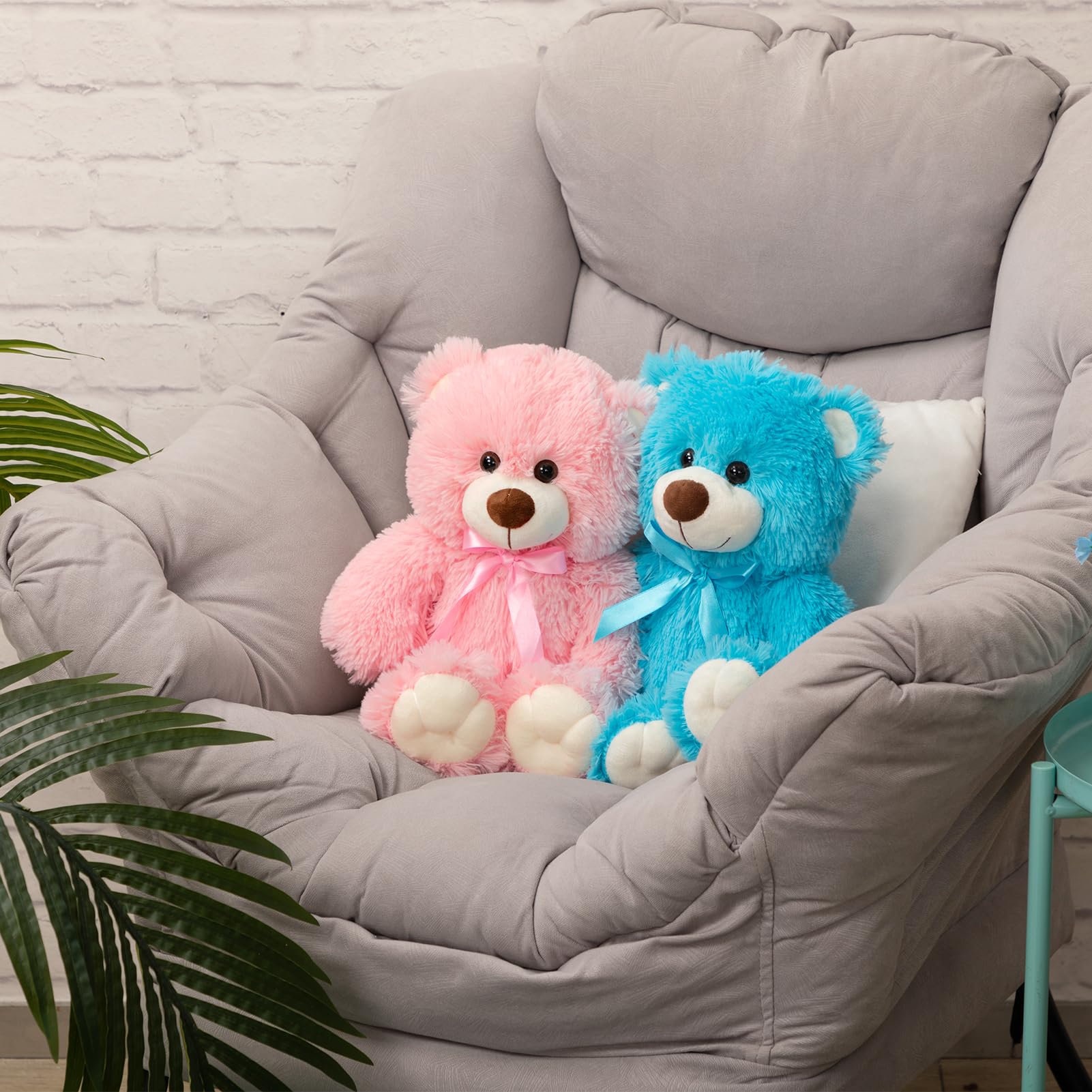 BEJOY Teddybär, Weiche Plüschbär Süß Stofftiere Kuscheltier, Weihnachten Neujahr, 36cm Rosa
