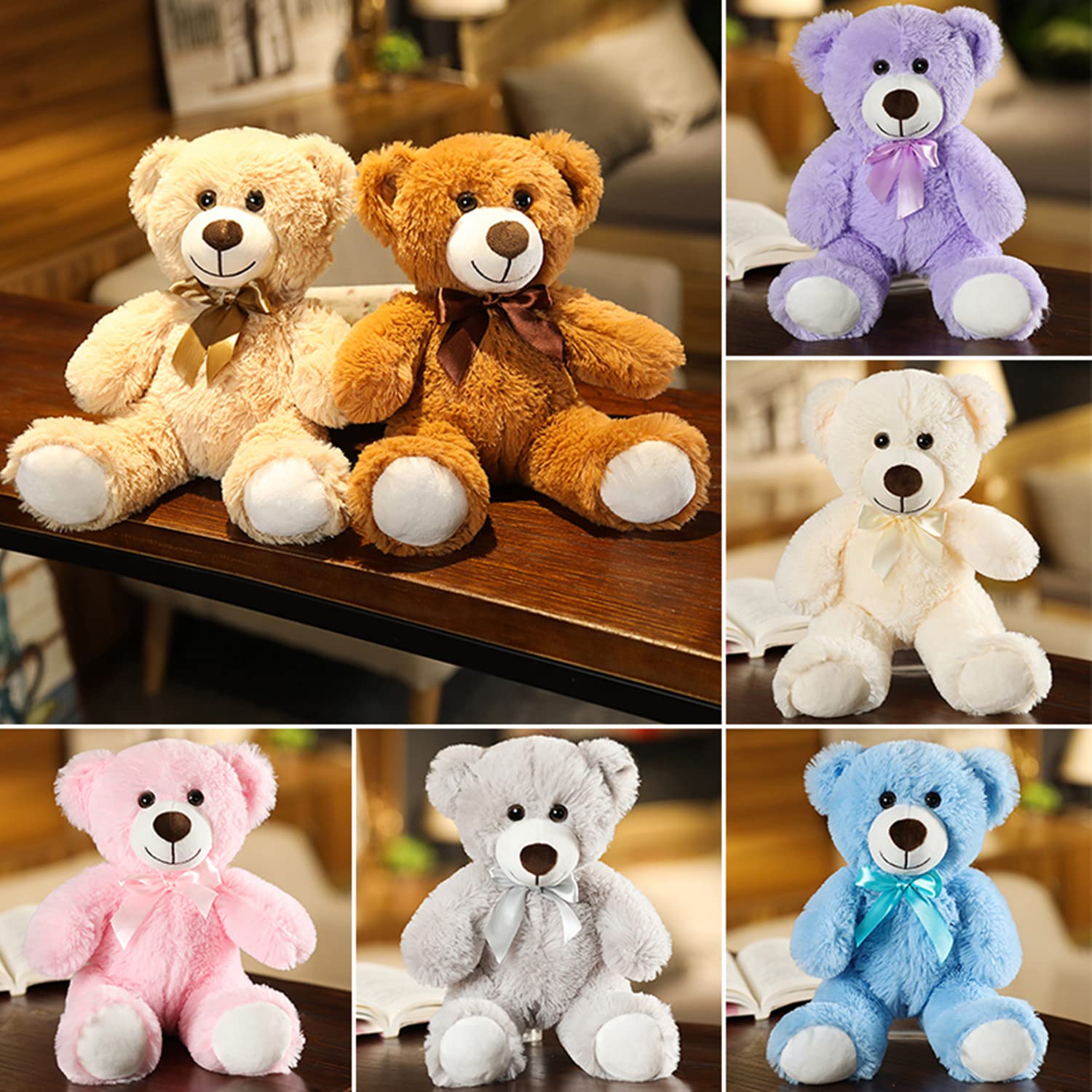 SNOWOLF Bear Plush Cute Stuffed Animal Toys Pillow Bear Doll Gift for Kids Boys Girls Birthday Christmas