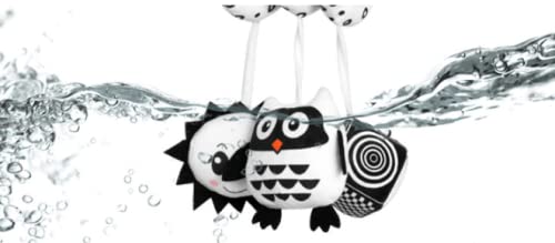 SWECOMZE Tier Baby Activity-Spirale Kette, Stoff-Spirale zum Greifen und Fühlen Mit Glocke Baby Spielzeug