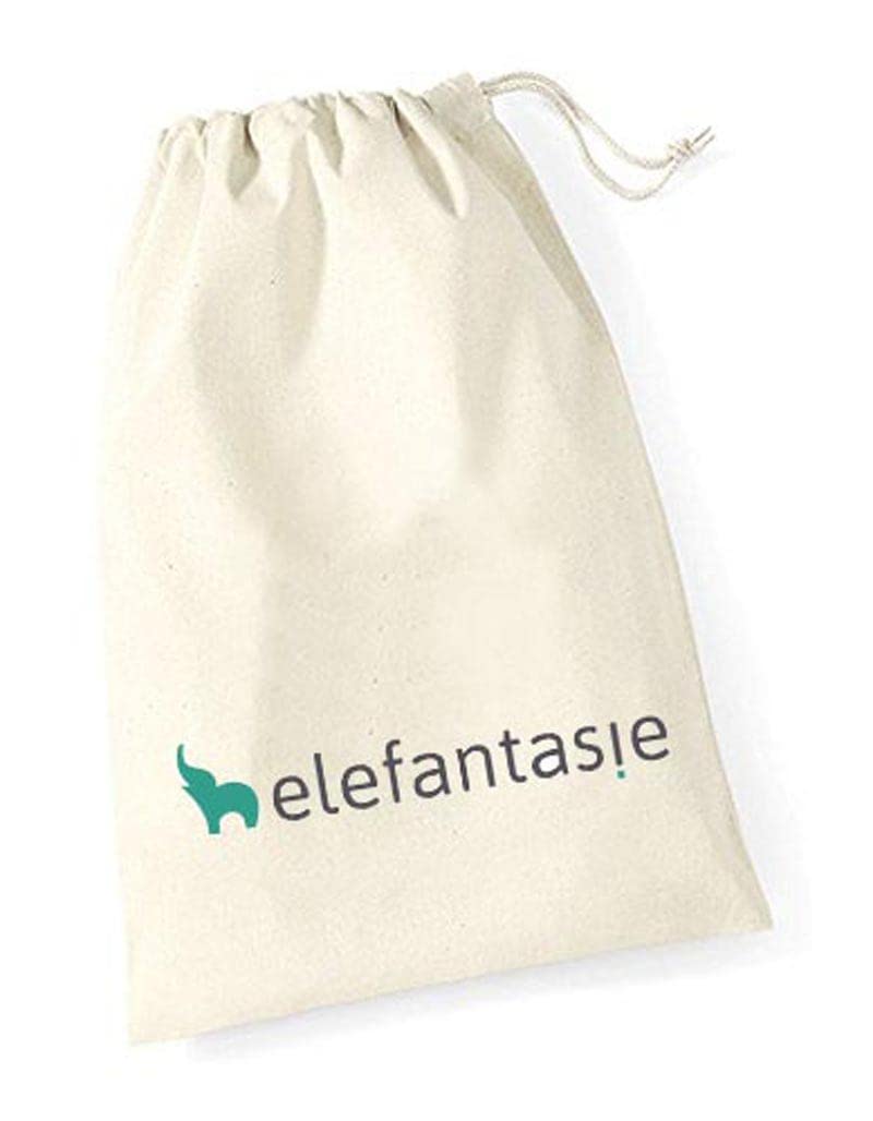 Elefantasie Kleines Stofftier PERSONALISIERT Teddybär mit Name Bedruckt Kuscheltier Plüschtier 25cm Bär beige