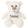 Elefantasie Kleines Stofftier PERSONALISIERT Teddybär mit Name Bedruckt Kuscheltier Plüschtier 25cm Bär beige