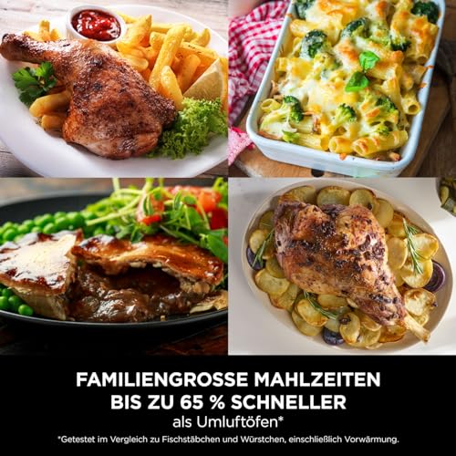 Ninja Foodi FlexDrawer Dual Zone Airfryer 10,4L, herausnehmbarer Trenner, 7-in-1 Funktionen, Antihaft, spülmaschinenfest, Schwarz/Kupfer