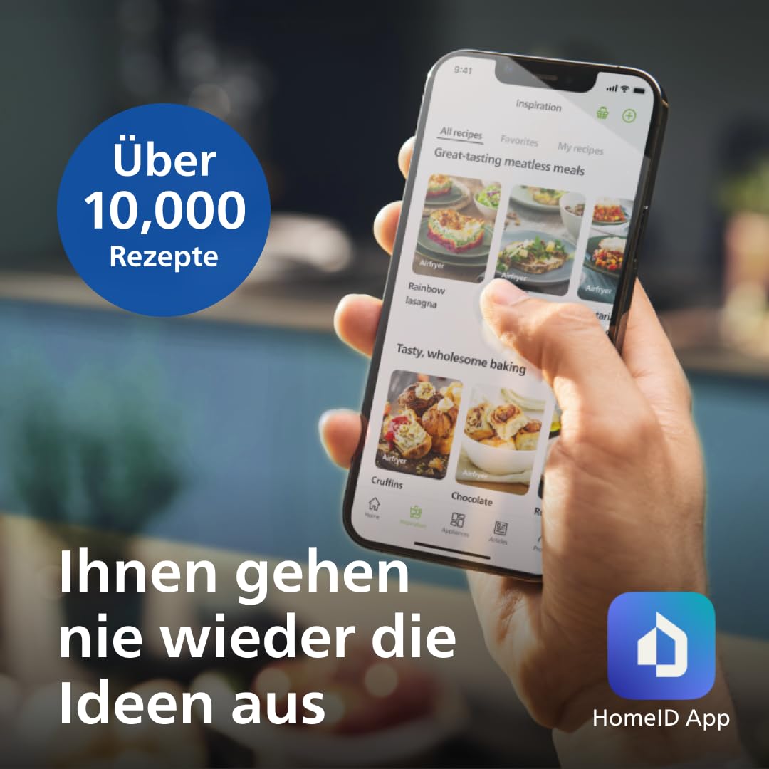 Philips Airfryer 5000 Serie XXL 7,2L, 16-in-1 Heißluftfritteuse, Wifi & App, Rapid Air Technologie, 90% weniger Fett, Rezepte-App, HD9285