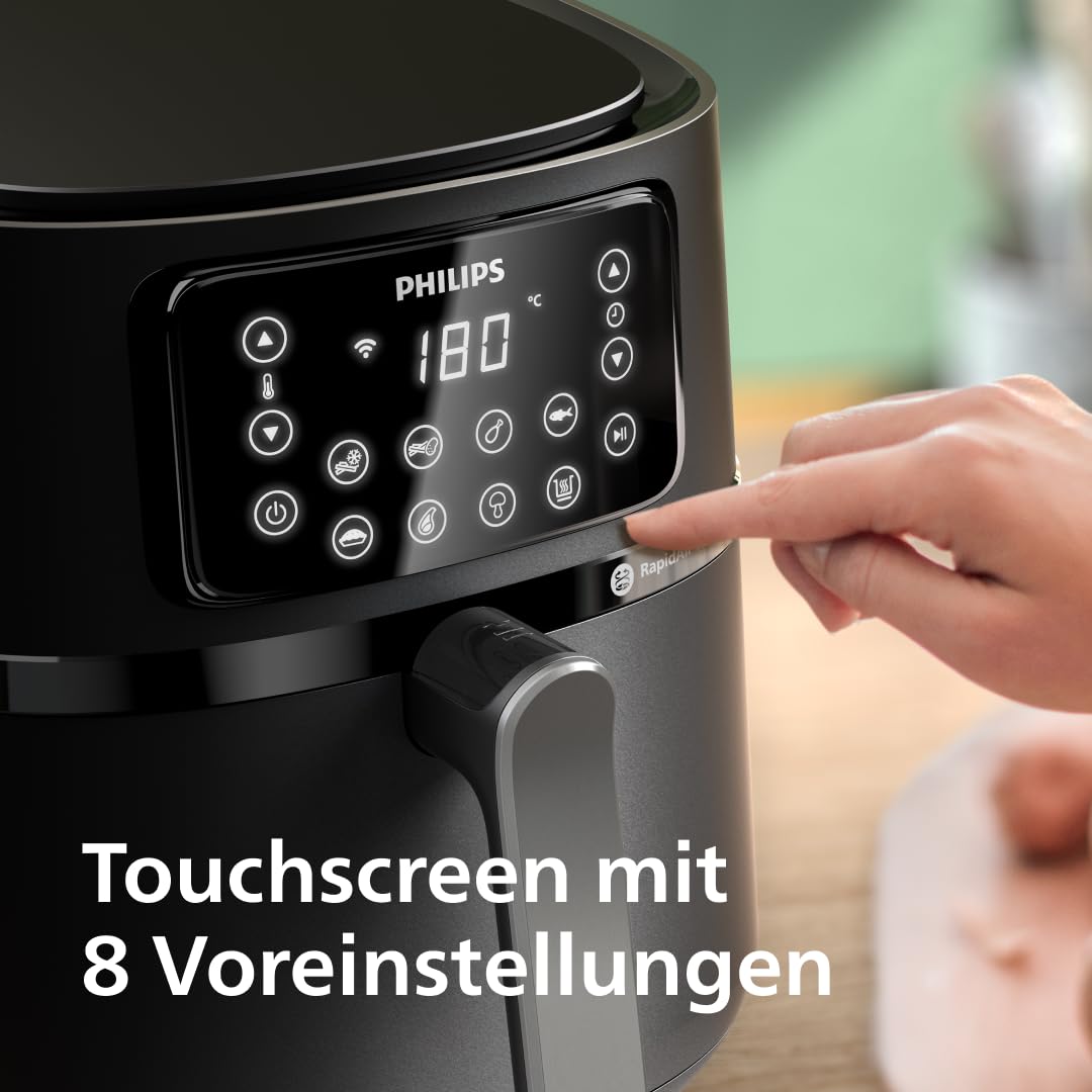 Philips Airfryer 5000 Serie XXL 7,2L, 16-in-1 Heißluftfritteuse, Wifi & App, Rapid Air Technologie, 90% weniger Fett, Rezepte-App, HD9285