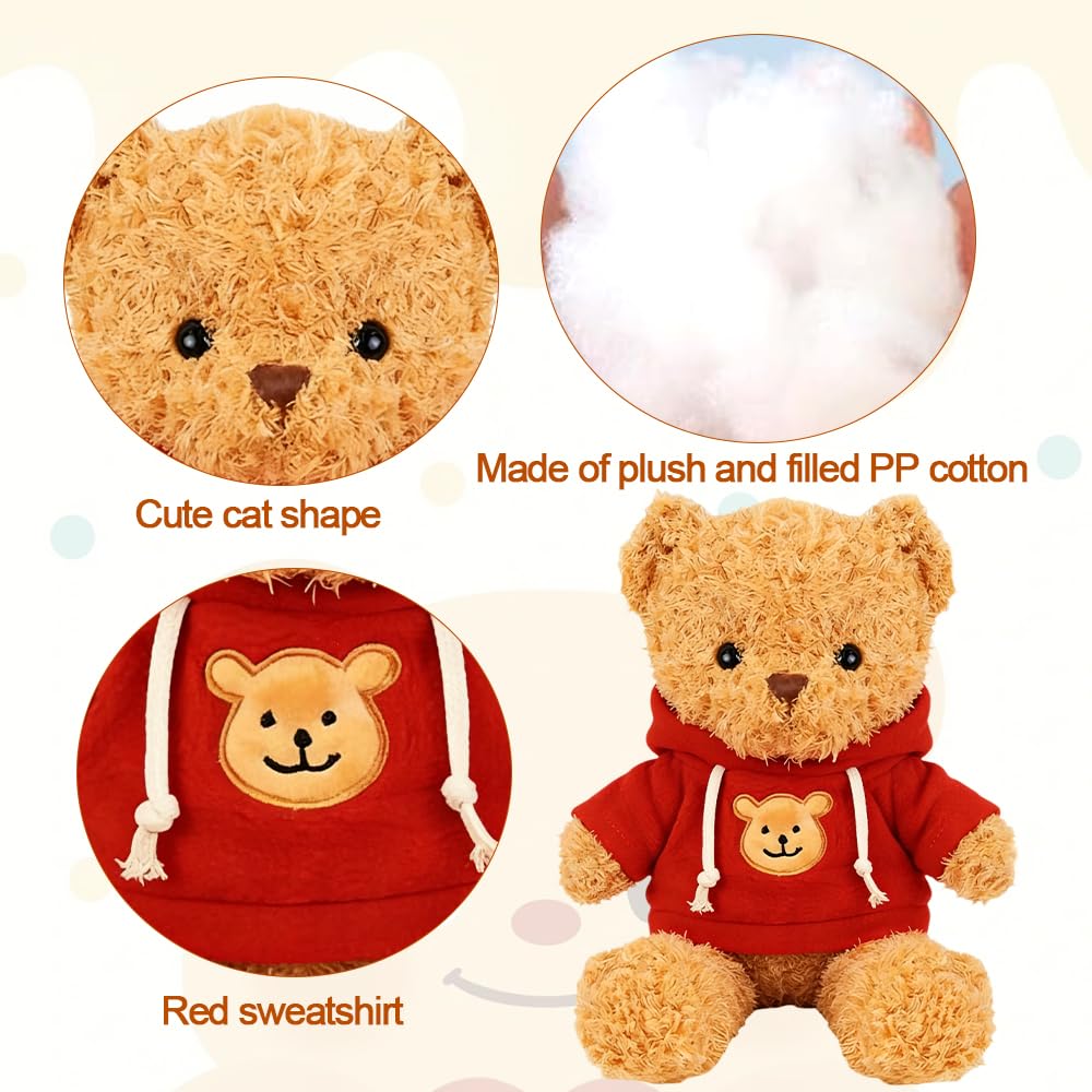 Teddybär Khaki 30cm, Stofftier Teddy, Kuscheltier Bär aus Plüsch, zum Kuscheln und Spielen für Babys & Kinder
