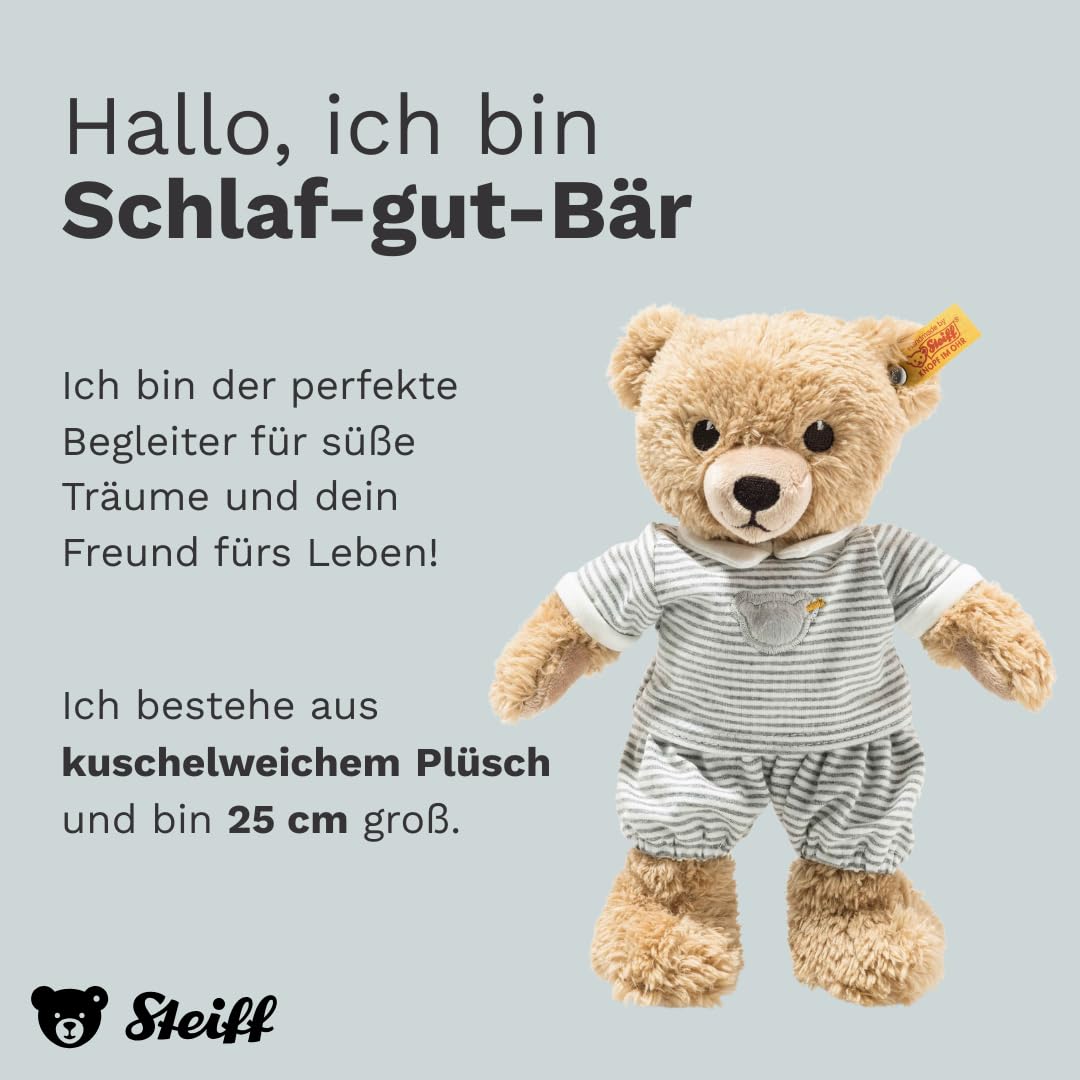 Steiff Kuscheltier Schlaf-gut-Bär, Süßes Stofftier, Jungen, Mädchen & Babys ab 0 Monaten, Friends, Plüschtier