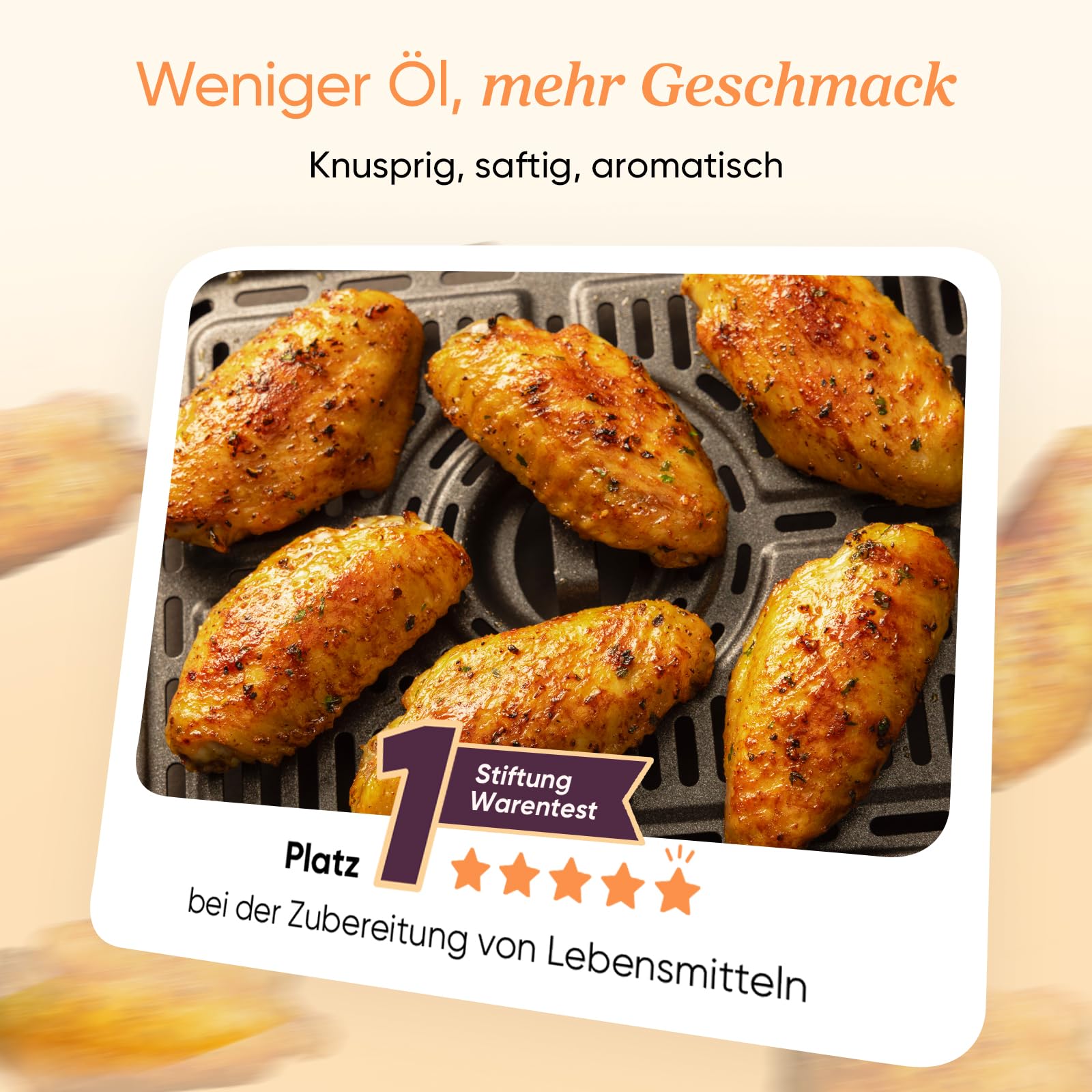 COSORI Airfryer 8,5L Testsieger Stiftung Warentest, 2 Kammern, Sichtfenster, Metall-Innenraum, weniger Kunststoffkontakt, gesund frittieren