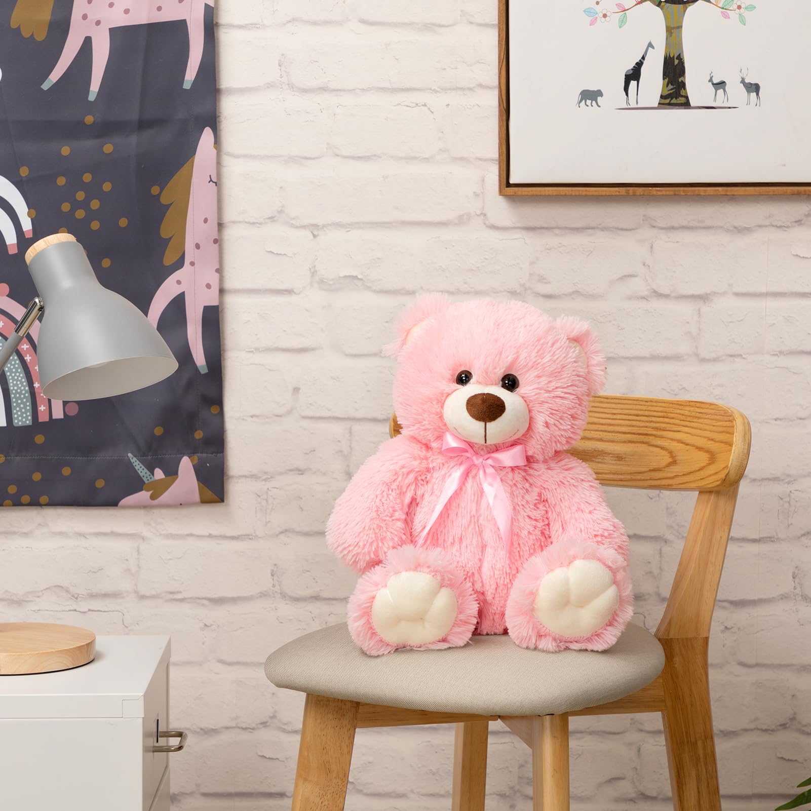 BEJOY Teddybär, Weiche Plüschbär Süß Stofftiere Kuscheltier, Weihnachten Neujahr, 36cm Rosa