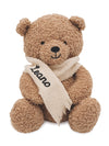 wunderwunsch Jollein Kuscheltier Boucle Teddybär personalisiert, Teddy auf Wunsch mit Schal und Namen